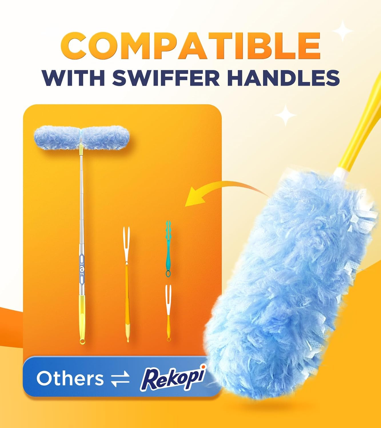 Heavy Duty Duster Refills for Swiffer Duster, 20 Count Duster Refills with 1 Han