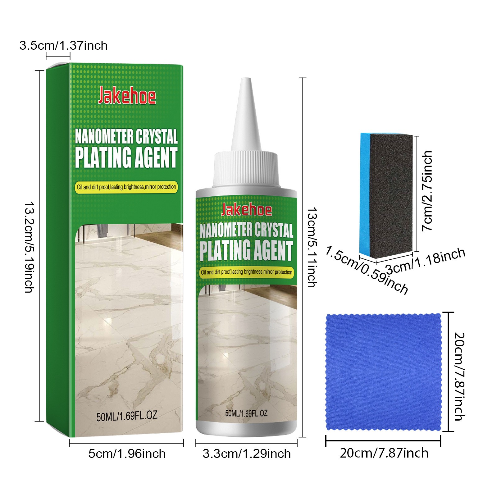 1~5x Nano Crystal Coating Agent Polishing Cleaning for Tile & Furniture
