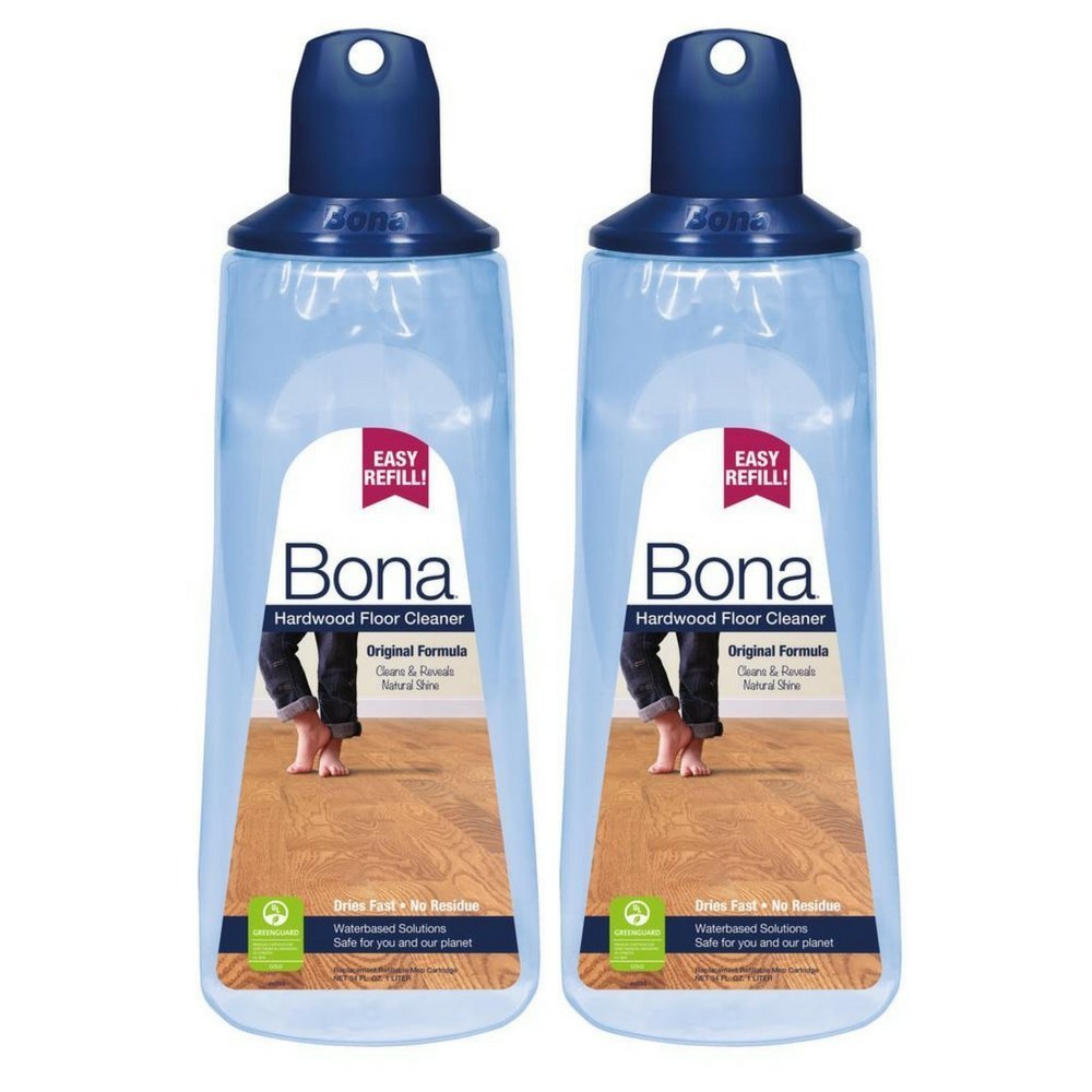 Bona 34 oz. Hardwood Floor Cleaner Refill Cartridge Unscented No-Rinse Non-Toxic