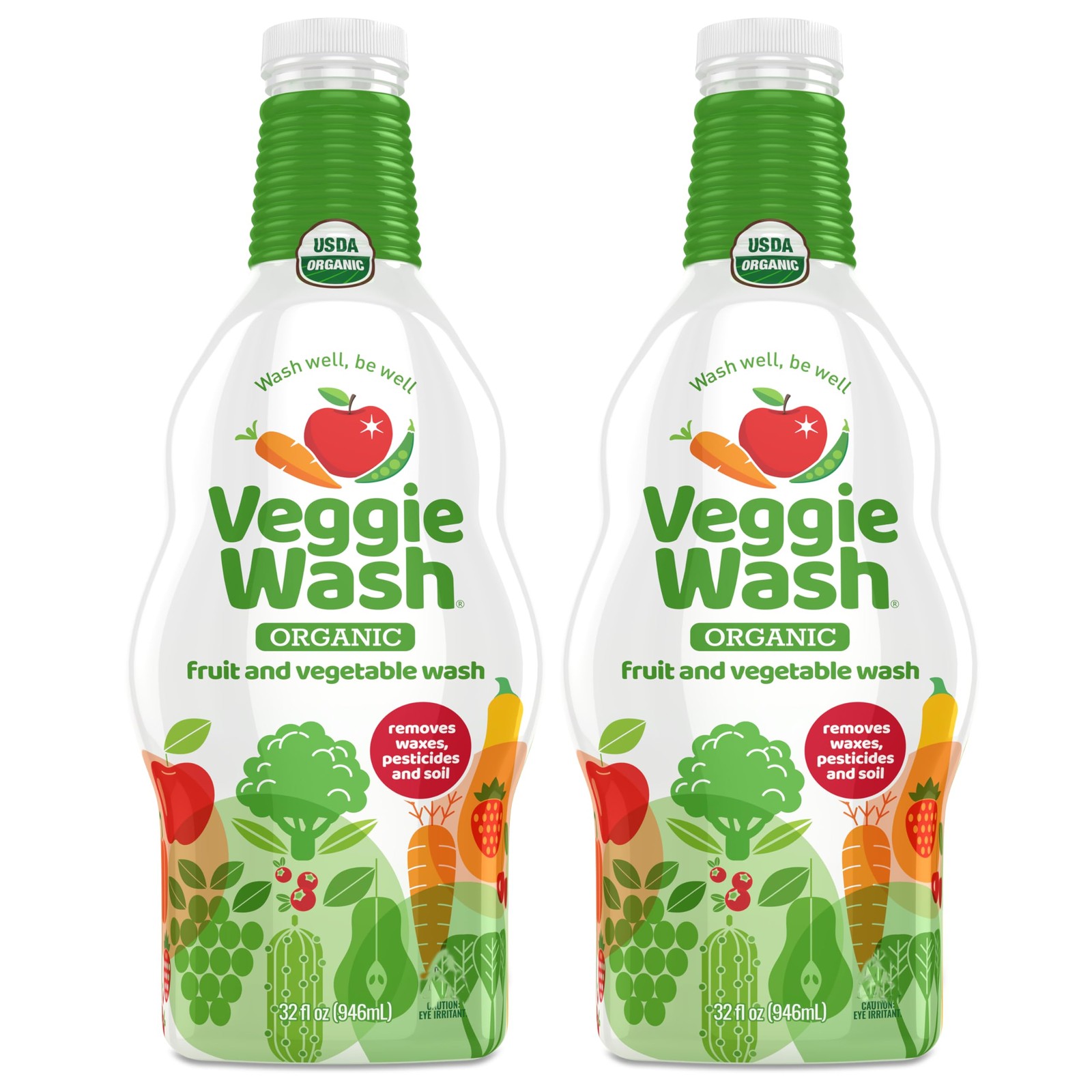Organic Fruit & Vegetable Wash, Certified Organic Produce Wash and Cleaner, 32-F