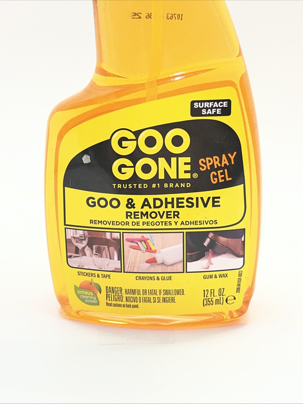 3x GOO GONE Original ADHESIVE Glue Gum Remover Citrus & Surface Safe 12oz