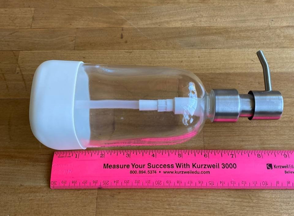 Grove Co Reusable Glass Pump Spray Bottle Clear Bottle White Silicone Sleeve