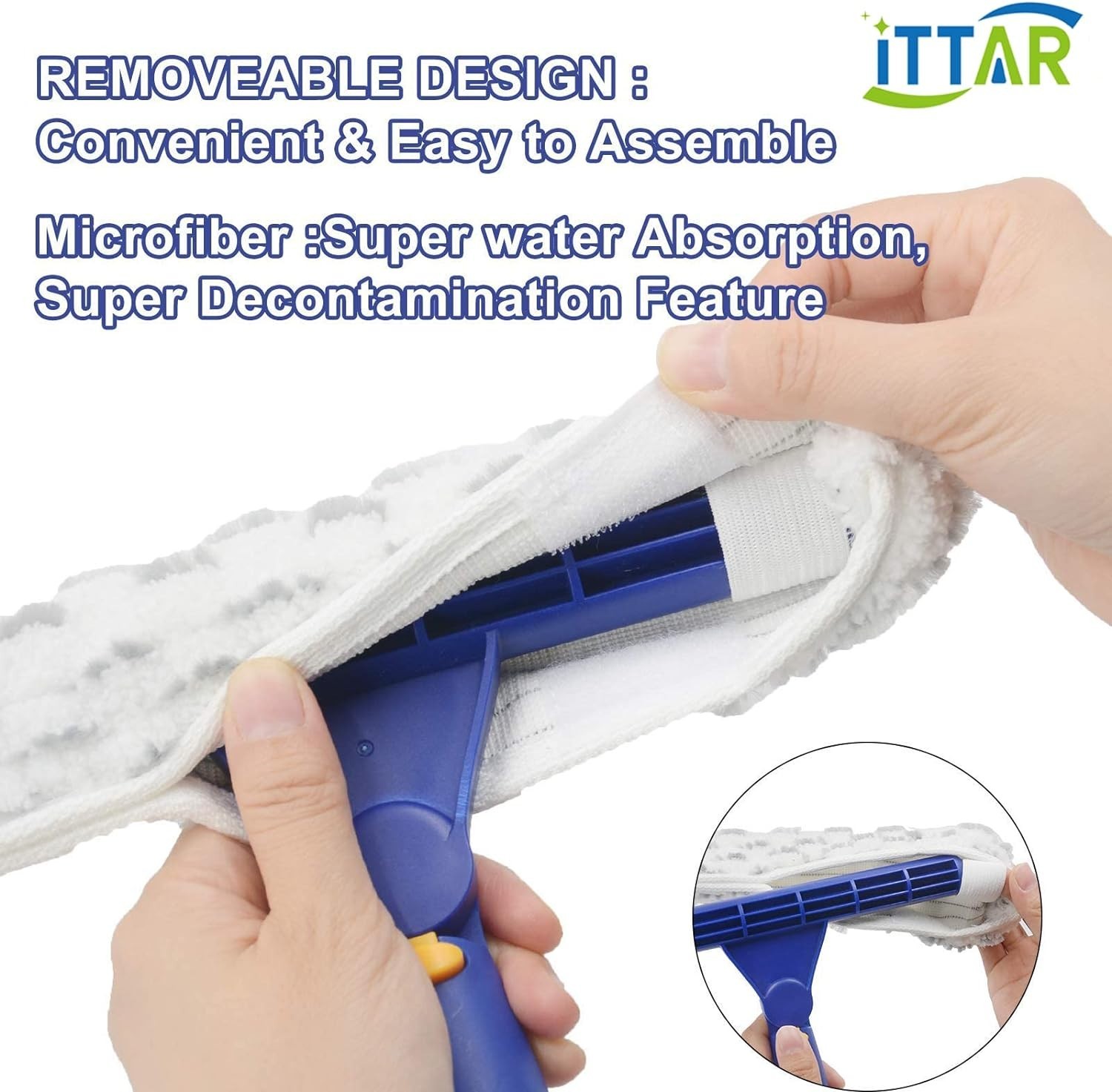 Durable 5Ft Window Cleaner with Extendable Pole & Microfiber Scrubber Set