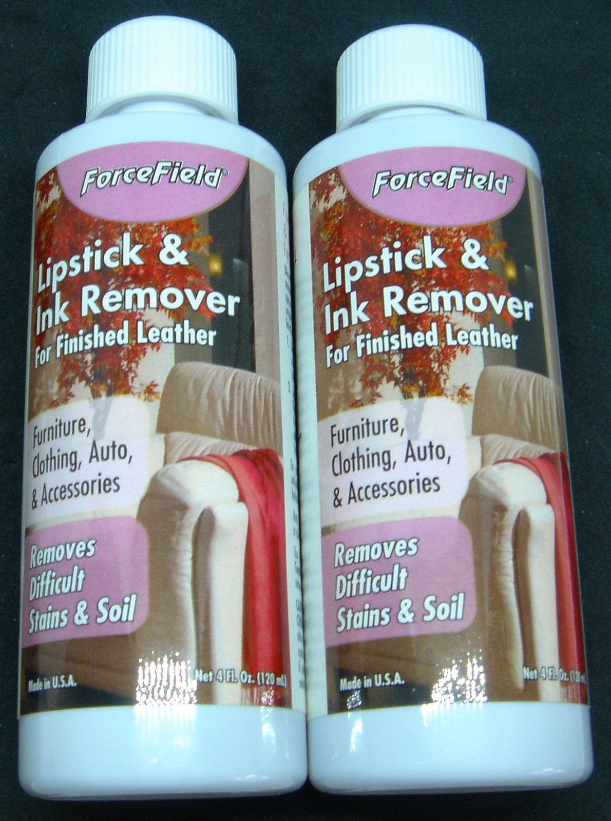 FORCEFIELD LIPSTICK & INK REMOVER FROM FINISHED LEATHER 4oz.FREE FAST SHIPPING