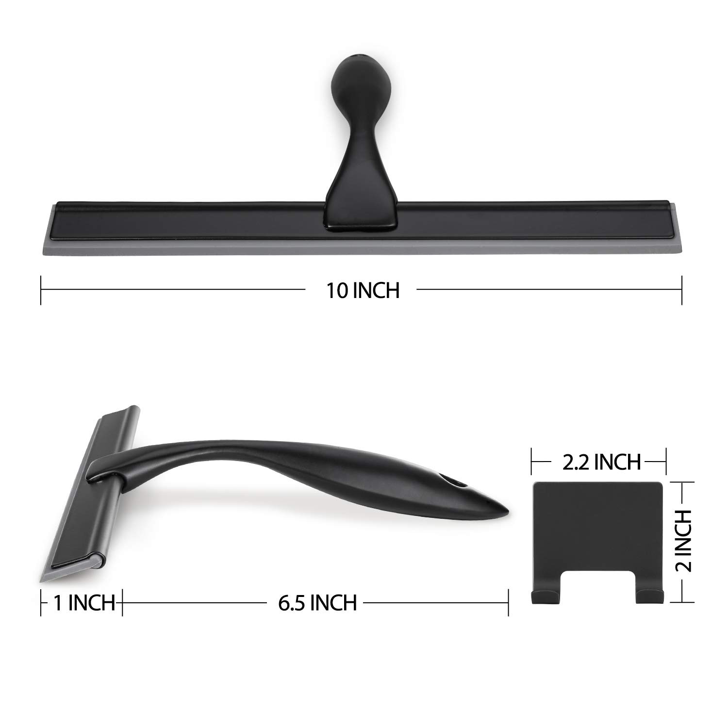 Puertas de ventanas de vidrio con escurridor de ducha de acero inoxidable de 10″