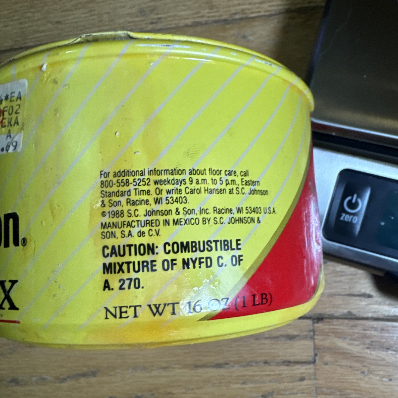 SC Johnson Paste Wax The Original Formula, 16 oz (1 lb) Discontinued READ
