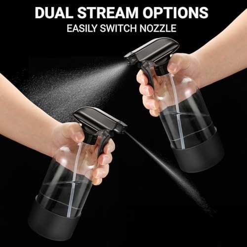 3 Pack 16oz Empty Glass Spray Bottles with Silicone Sleeve – Refillable Boston R