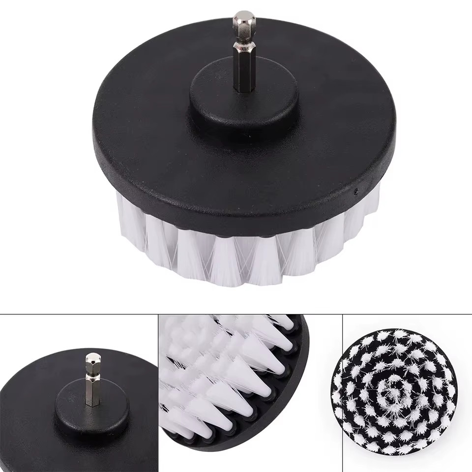 1PC 4-Inch Soft Drill Brush Attachment for Electric Scrubber Ideal for Cleaning
