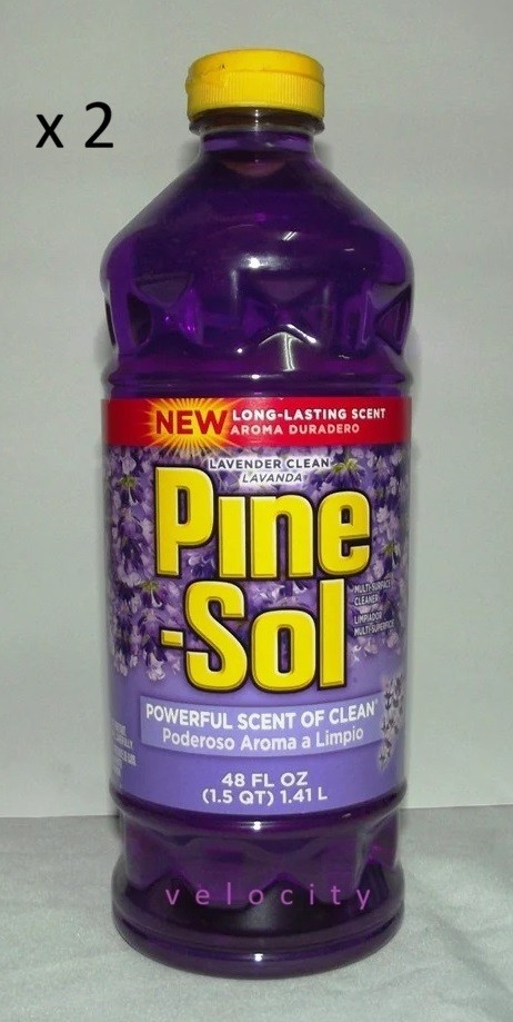 2 x Pine-Sol Multiple Surface Cleaner 4X Cleaning Action Lavender Scent – 48 Oz.