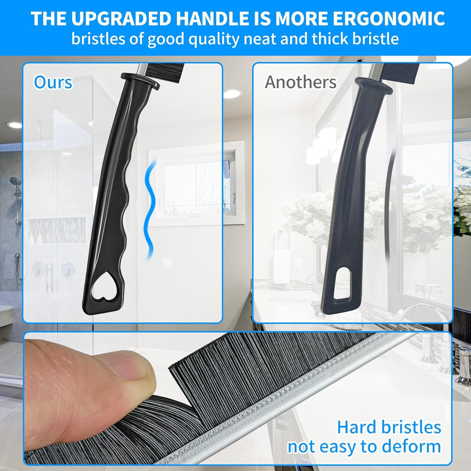 4TH Multi-Purpose Hard Bristle Crevice Cleaning Brush -Deep Reach Gap Cleaning T