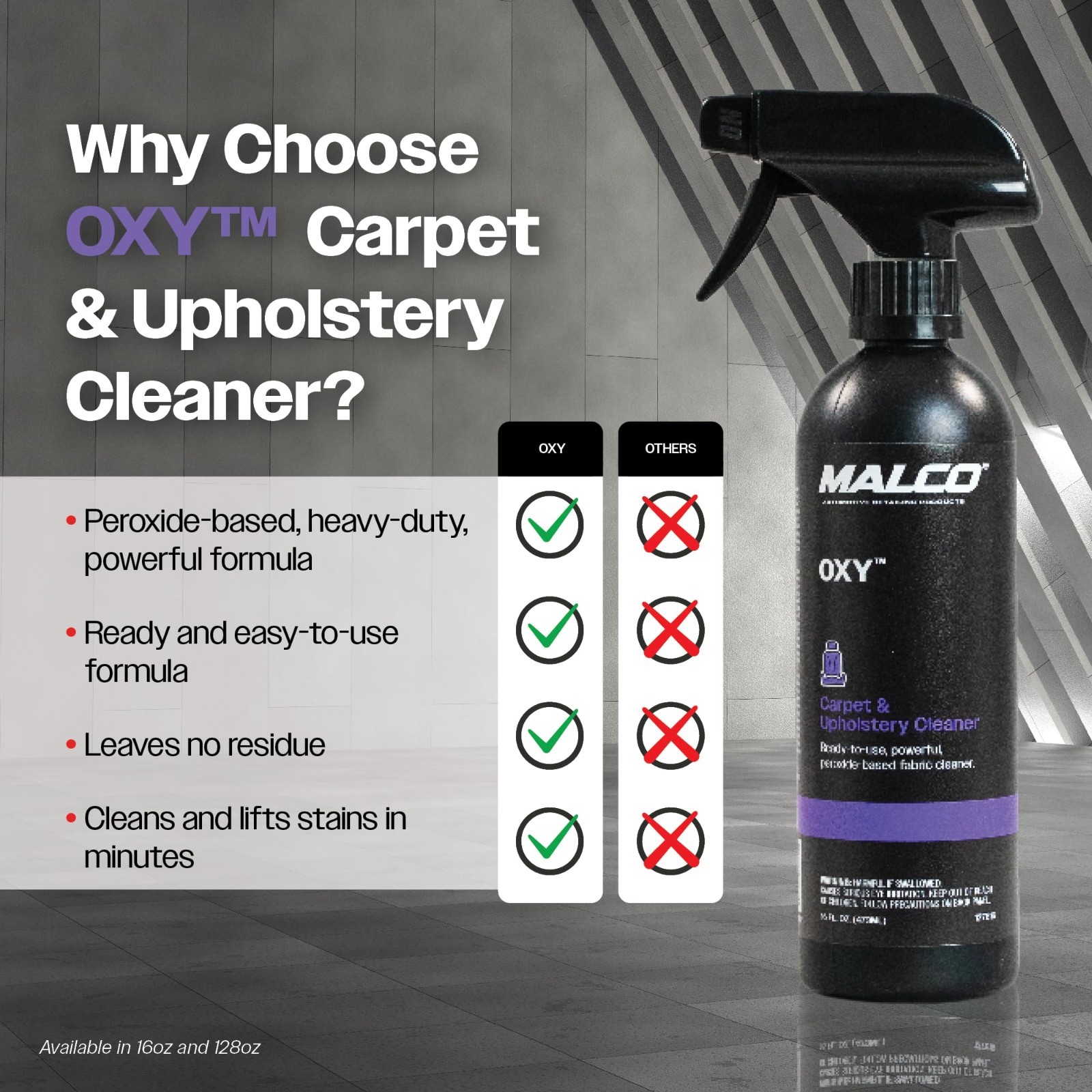 Carpet & Upholstery Cleaner Spray – Tough Stain Remover for Vehicle Fabric – 1 G
