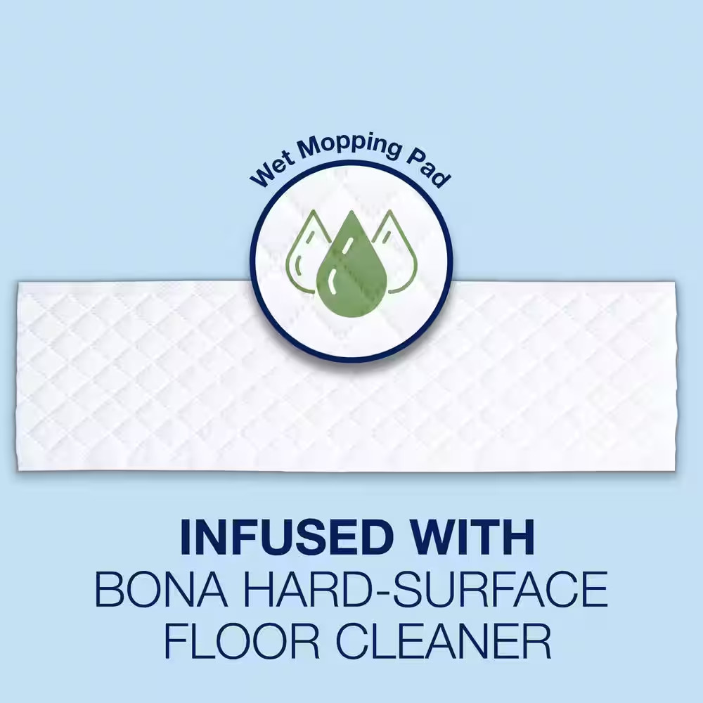 Hard-Surface Floor Disposable Wet Cleaning Pads (12-Pack)