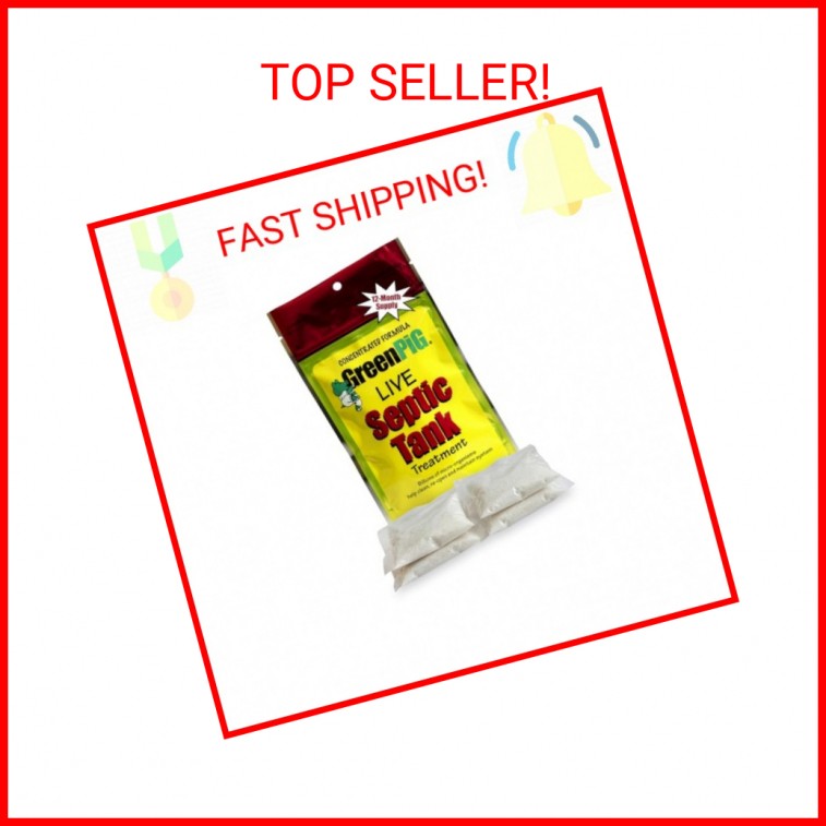 Green Pig Septic Tank Treatment Packets – Septic-Safe Enzyme Treatment for Preve