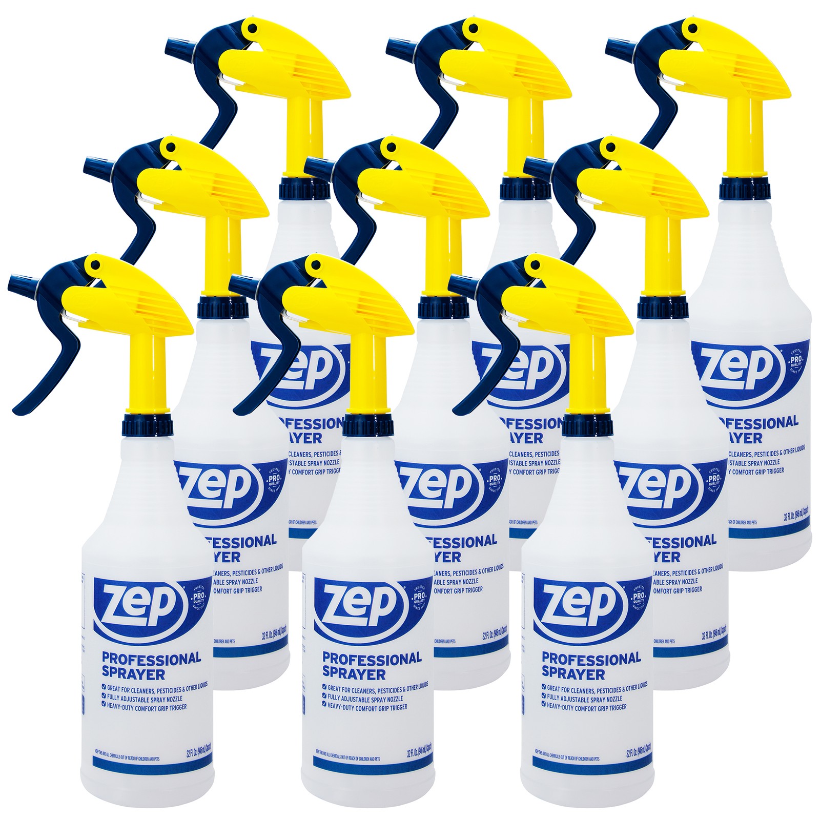 Zep Professional Sprayer Bottle – 32 oz (Case of 9) – HDPRO9 – Versatile