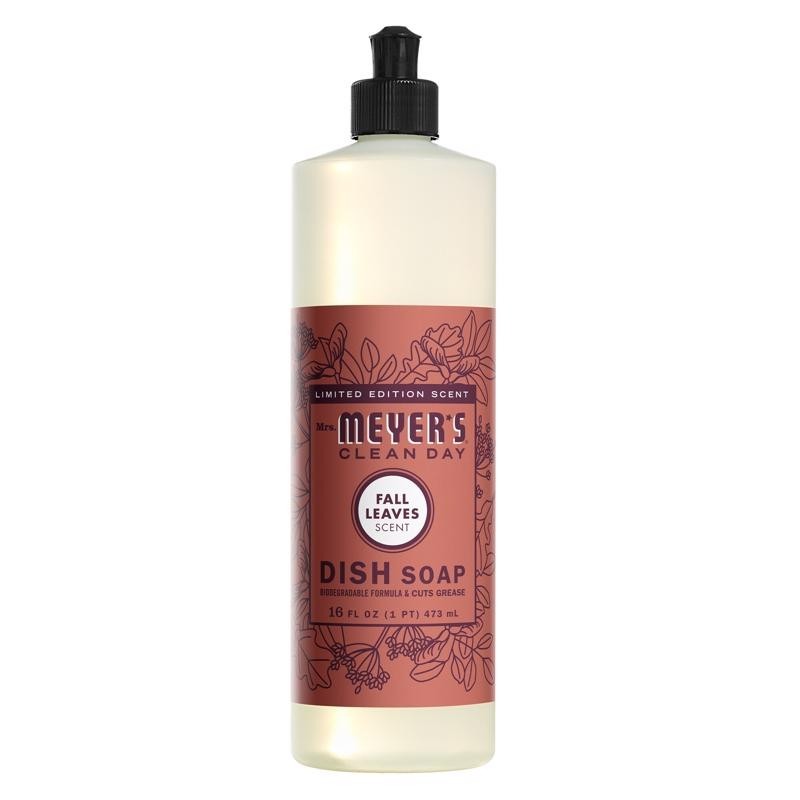 Mrs. Meyer’s Clean Day Liquid DISH Soap 16 oz FALL LEAVES Scent Seasonal NEW