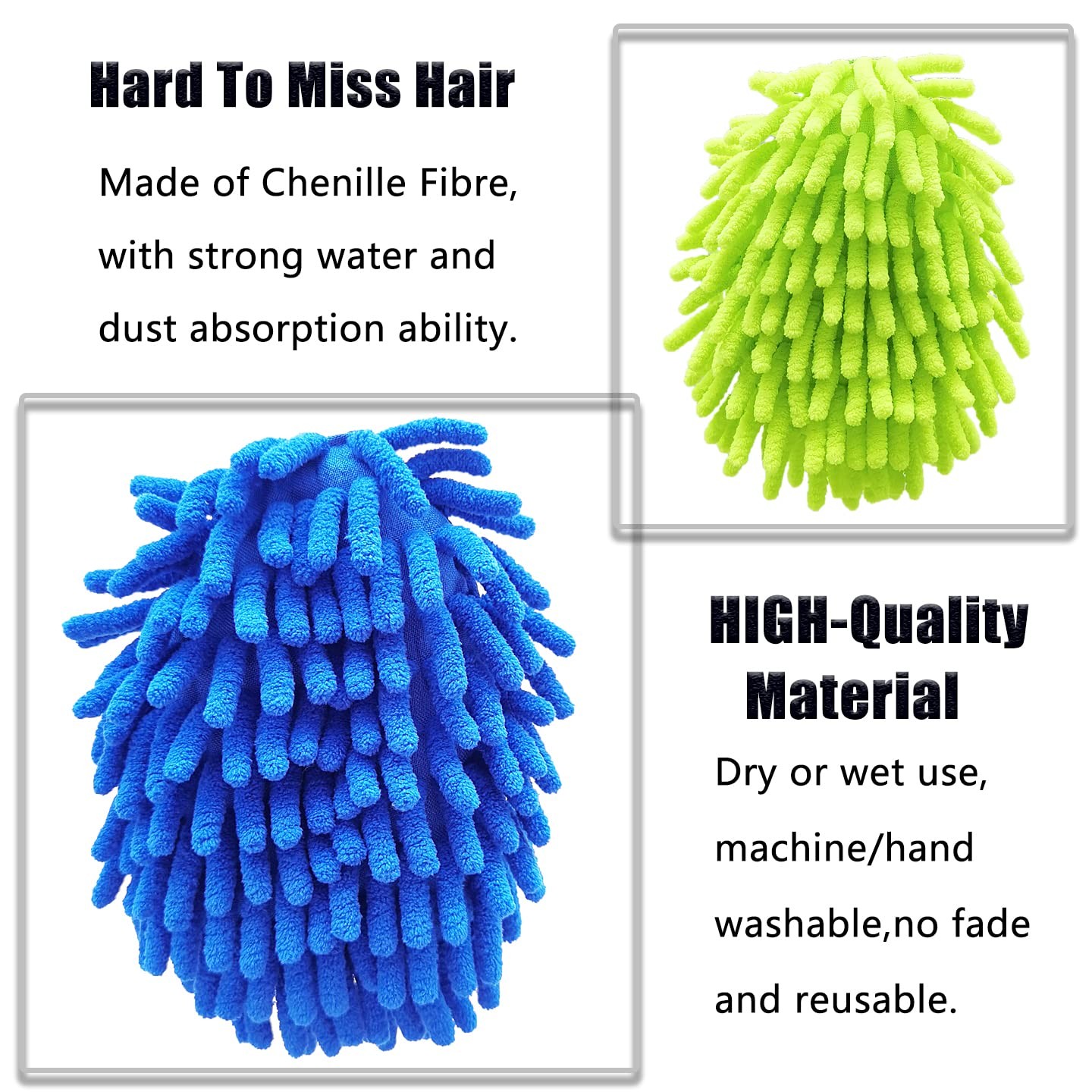 13 Inch Microfiber Feather Duster,with 4 pcs Washable Duster Head, Car Duster…