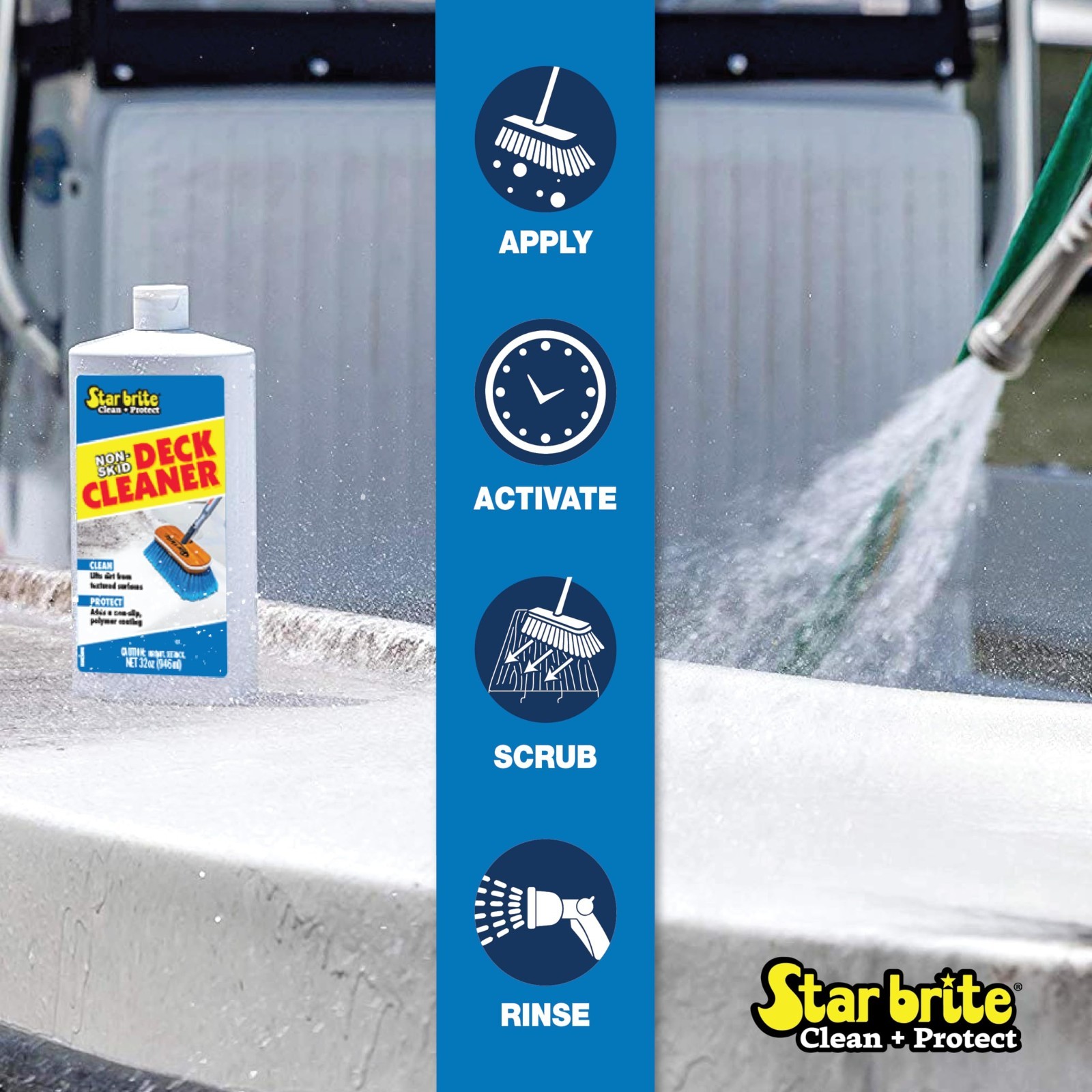 Non-Skid Deck Cleaner & Protectant – 22oz Spray for Fiberglass & Painted Surface