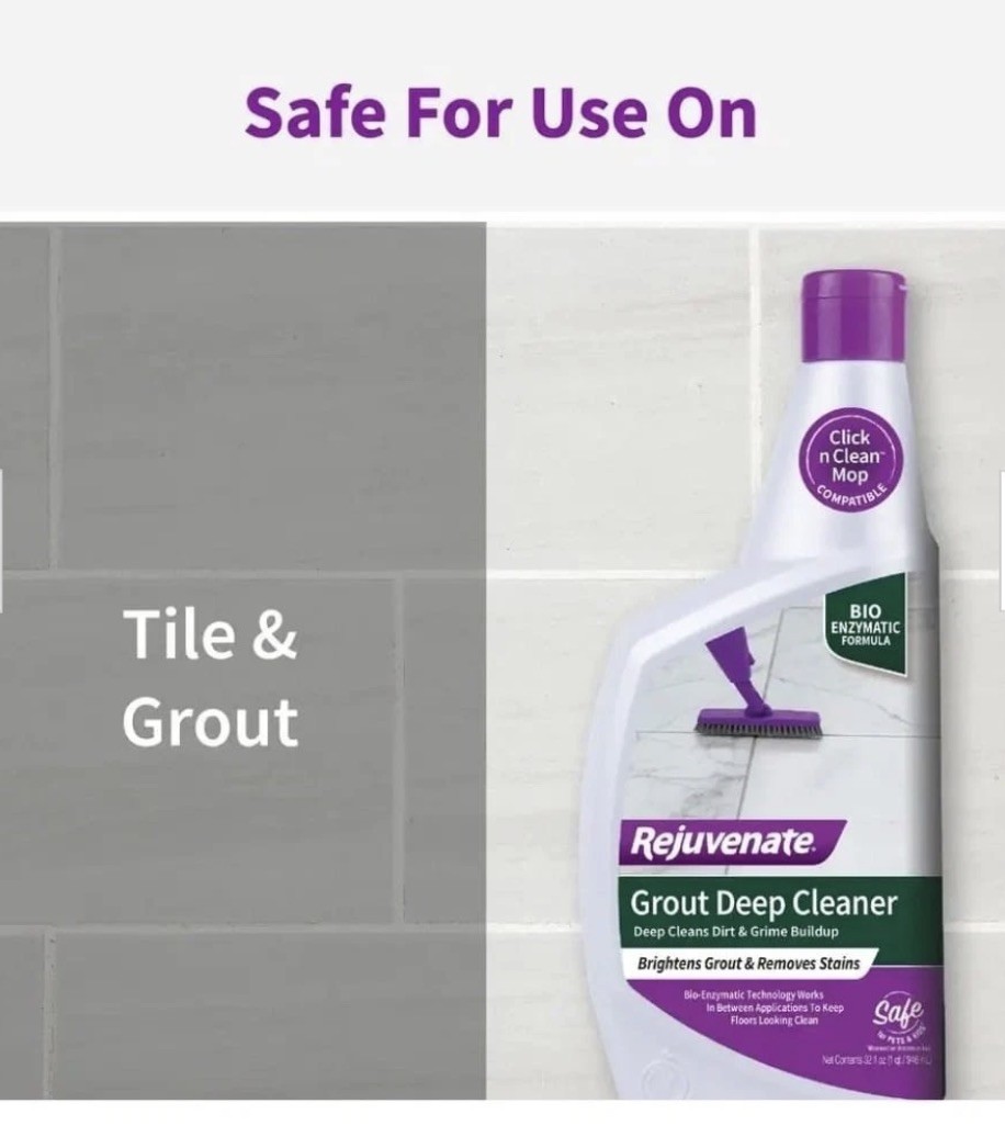 Rejuvenate Grout Deep Cleaner Bio Enzymatic Tough Stains Formula – 32 fl oz