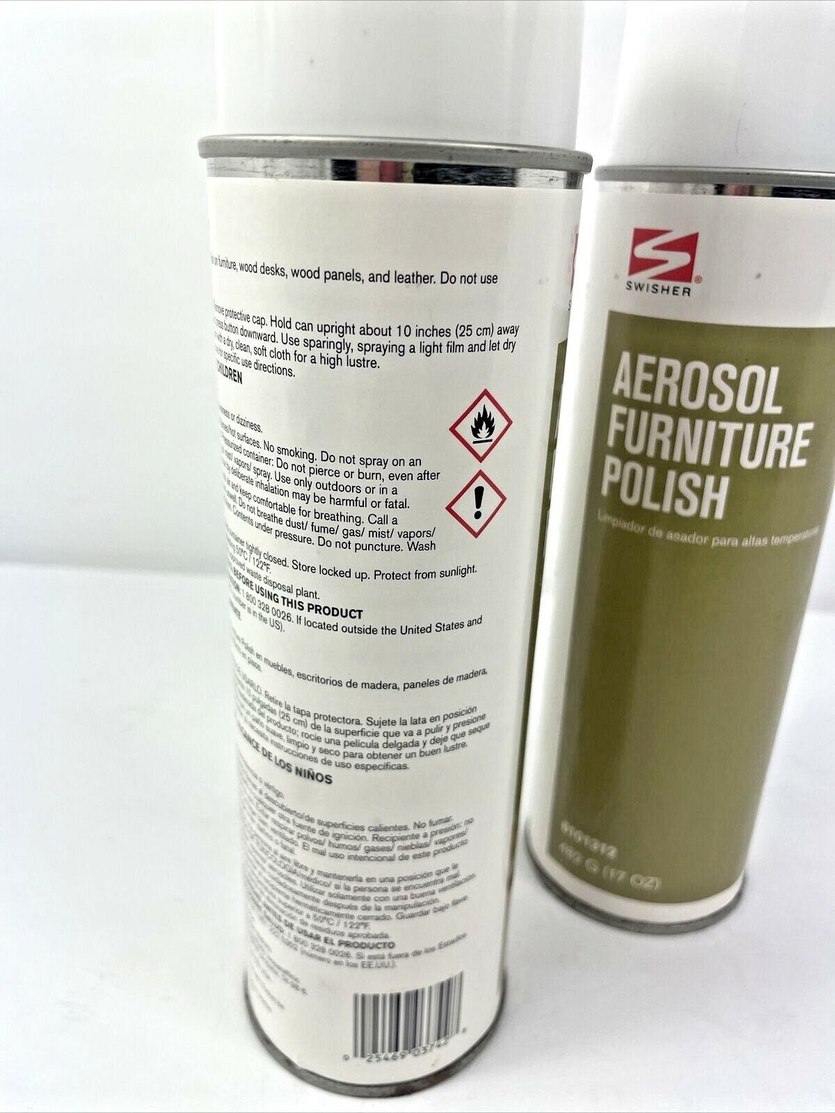 Swisher Furniture Polish 17oz Aerosol Lot Of 2 For Industrial Use