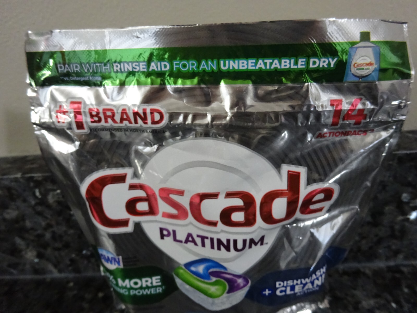 168 Cascade Platinum FRESH Scent Dishwasher Detergent Tabs (12 packs of 14 tabs)
