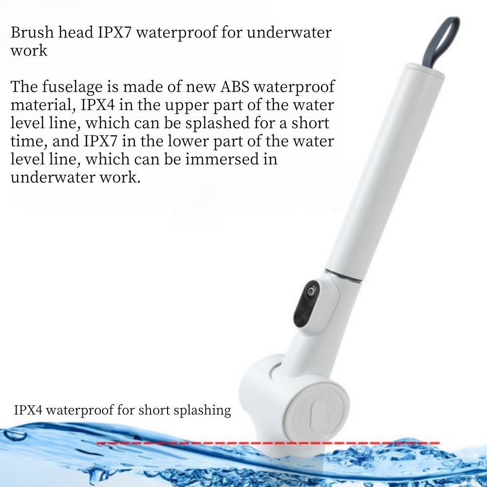 Electric Spin Scrubber for Cleaning with 1500mAh Batteries 8 Brushes/Brush head