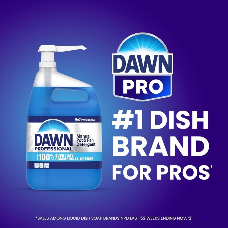 Dawn Professional Dishwashing Liquid Long Lasting Suds Grease Cleaner 58% More
