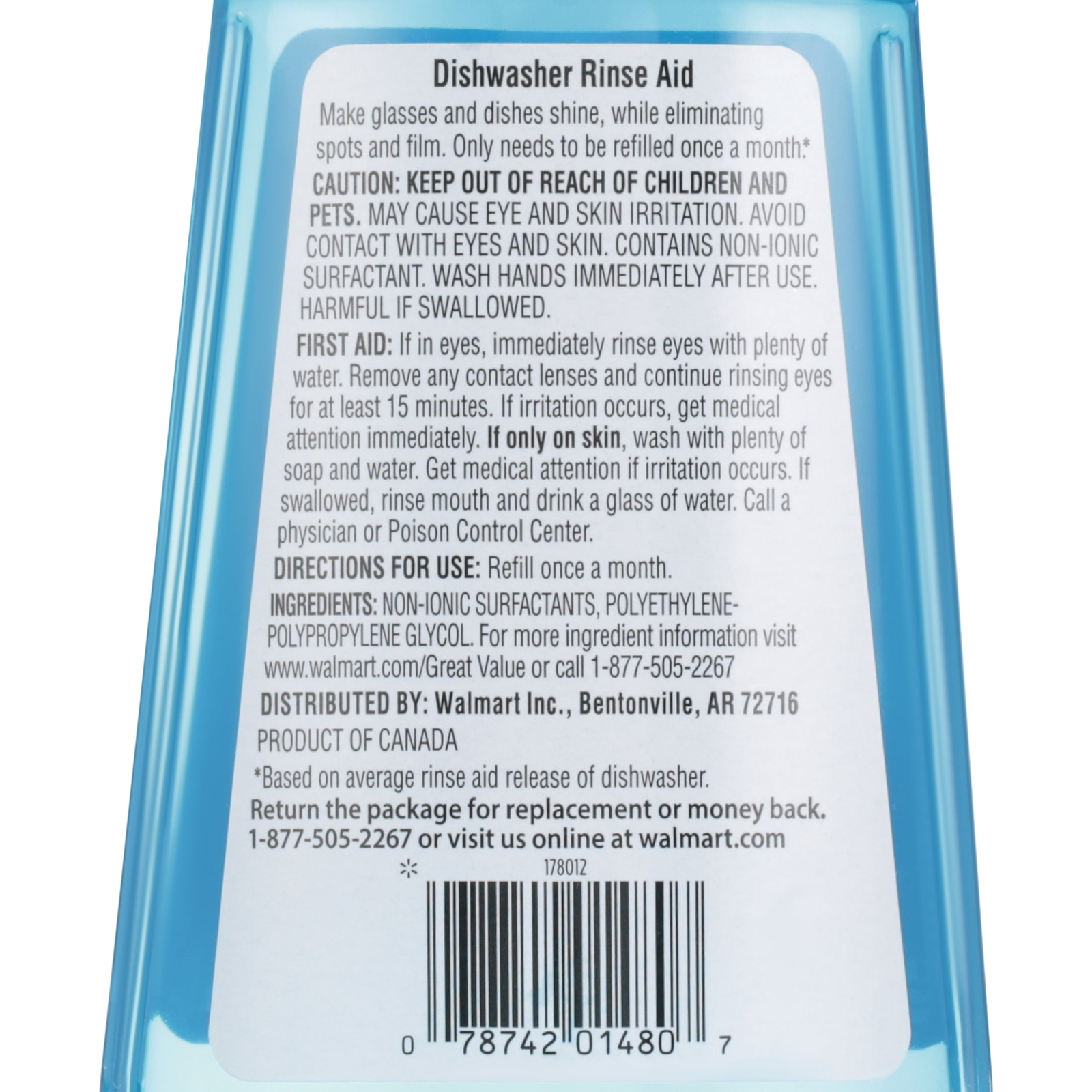 Liquid Rinse Agent, Unscented Scent, 16 Fluid Ounce, 1 Count