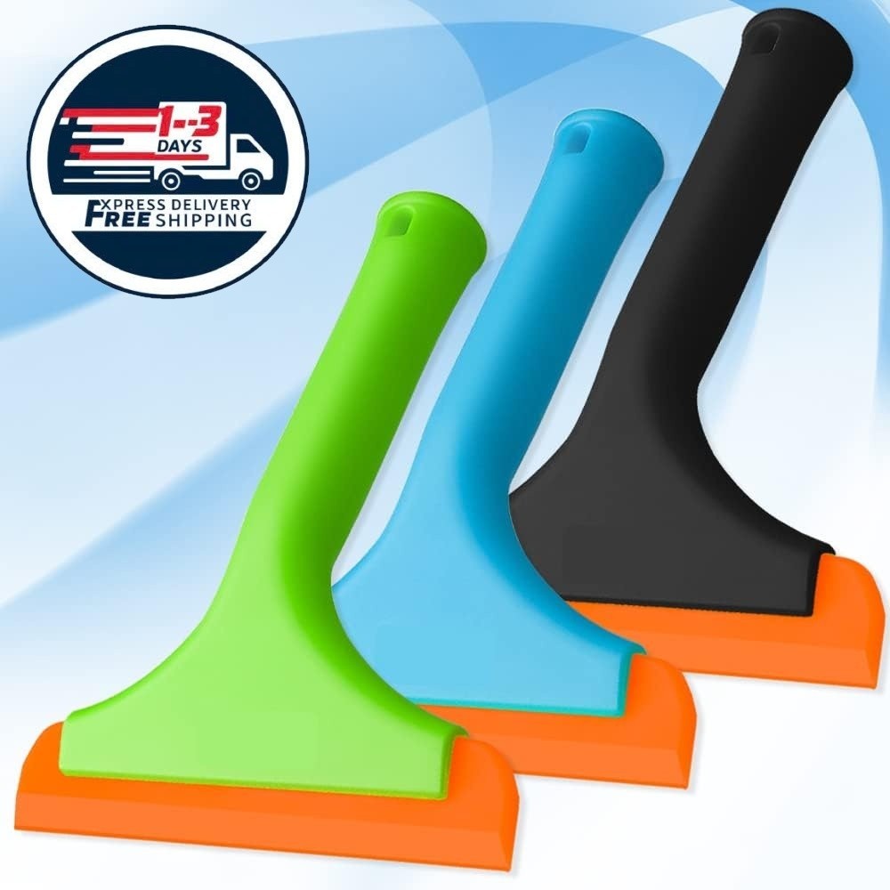 3 piezas de limpiacristales flexibles de silicona, limpiacristales de 15 cm