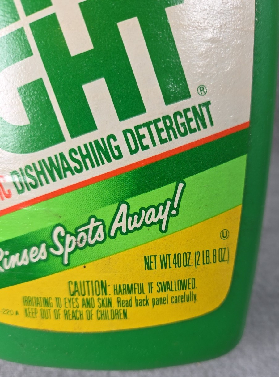Sunlight Liquid Automatic Dishwashing Detergent 1987 Vintage 40oz Old Stock NEW