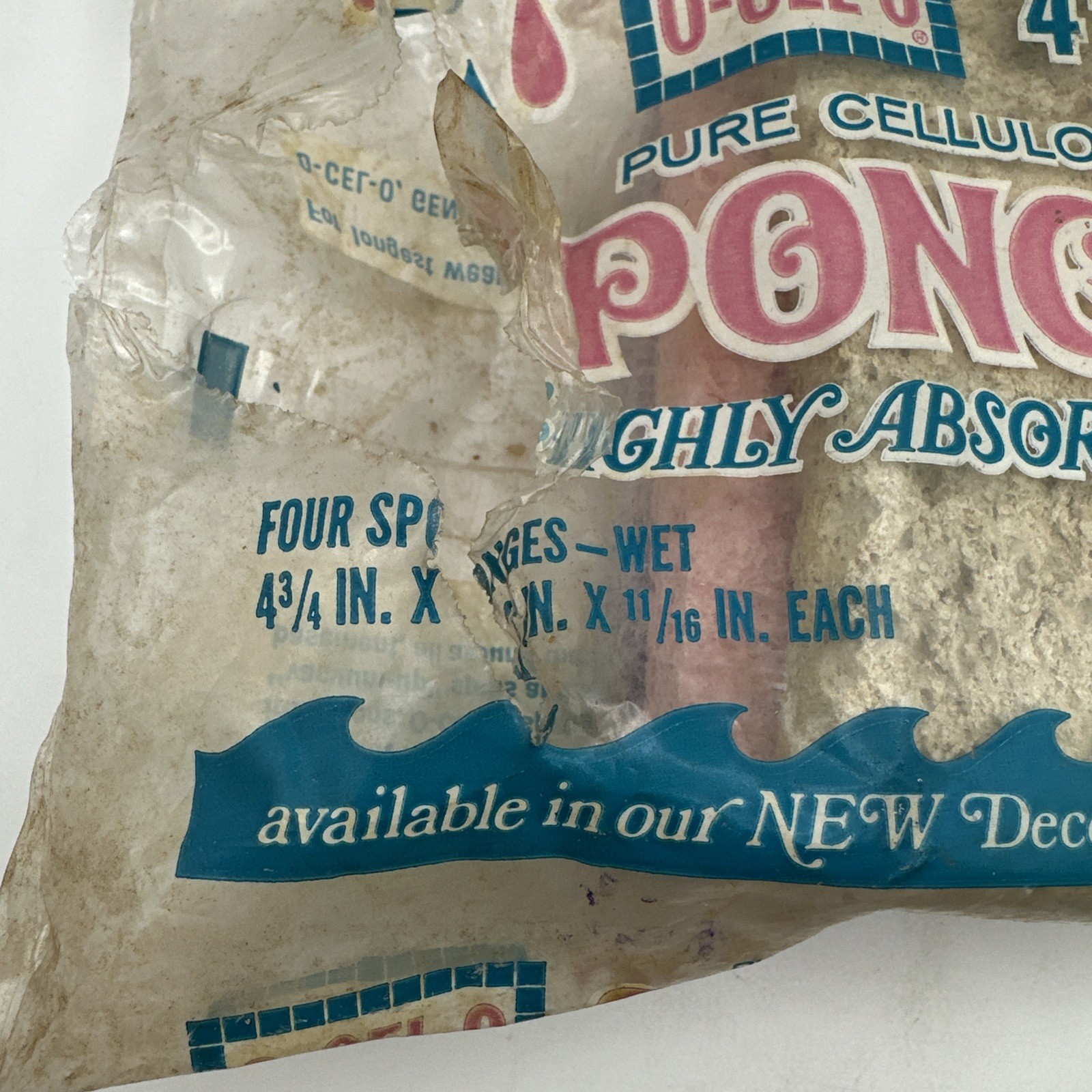 Pure Cellulose Sponges Vintage O-Cel-O Betty Crocker GM USA Movie Prop