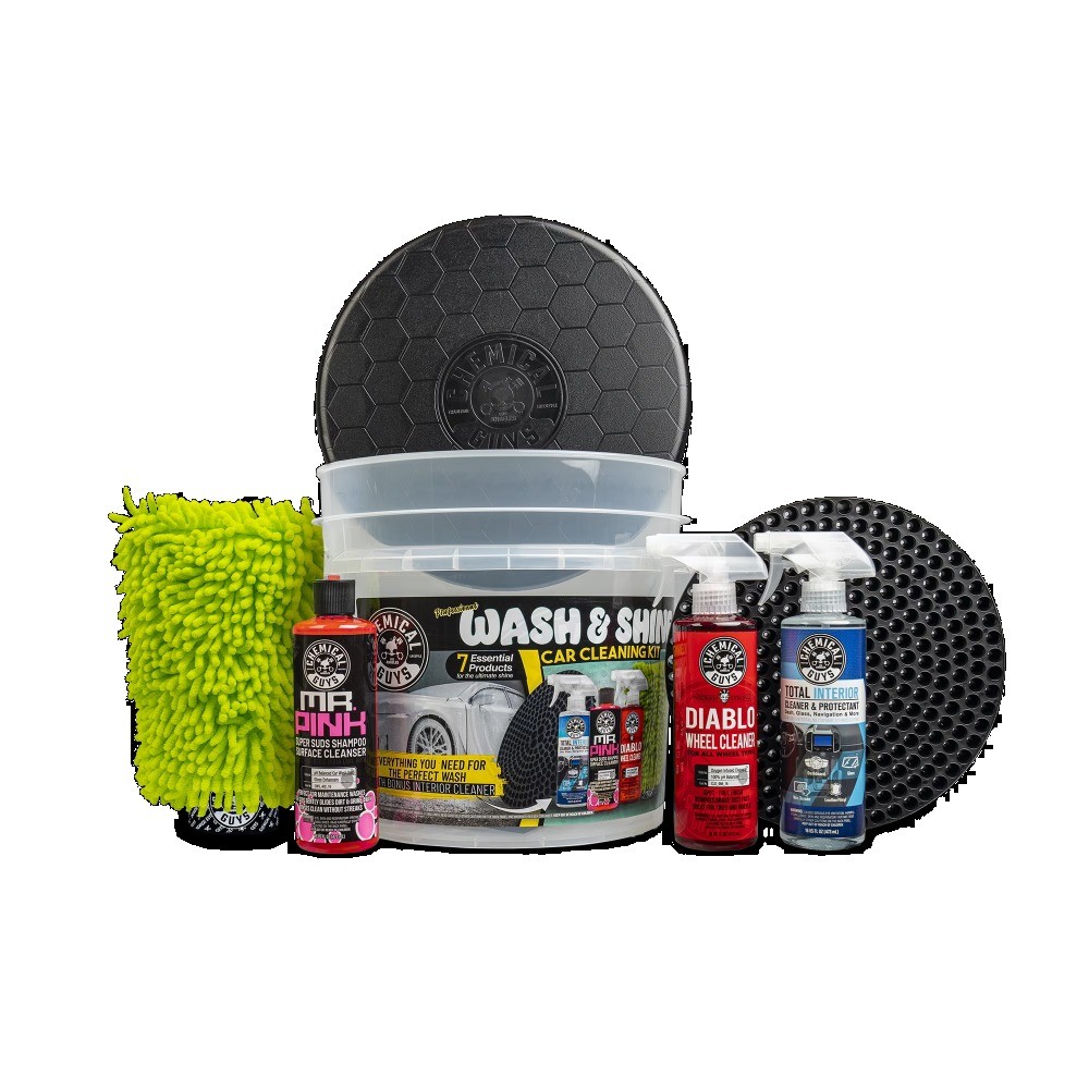 Guys Professional Wash & Shine Car Cleaning Kit (7 Essential Products)