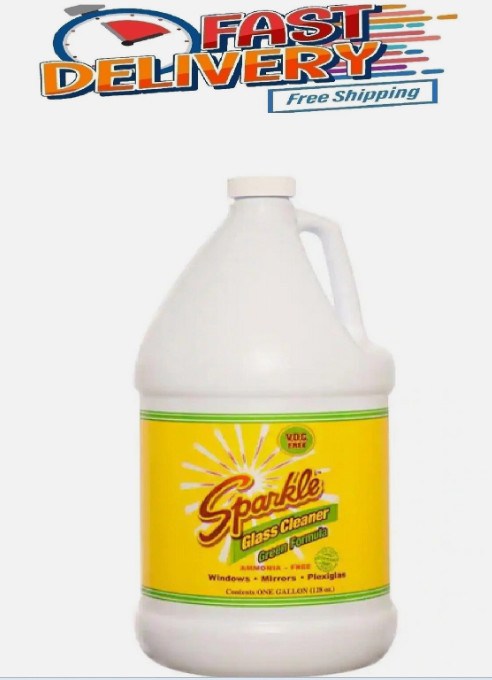 Green Formula V.O.C. Free Glass Cleaner Refill 1 Gallon Streak-Free Window Clean