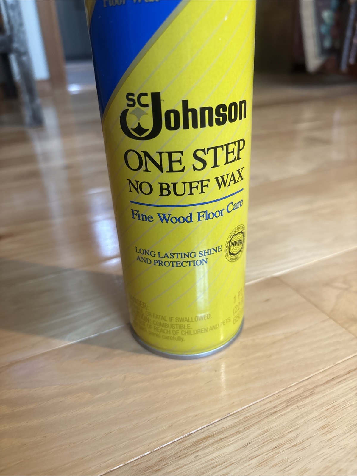 SC Johnson One Step No Buff Wax Fine Wood Floor Care 22Oz Discontinued. Full