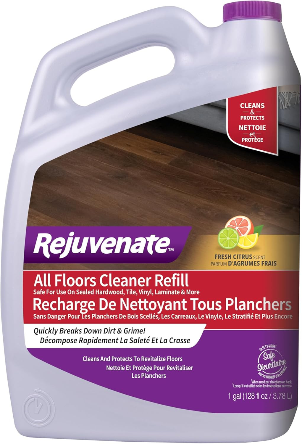 Rejuvenate All Floors Cleaner Refill, Breaks down Dirt and Grime, Cleans and Pro