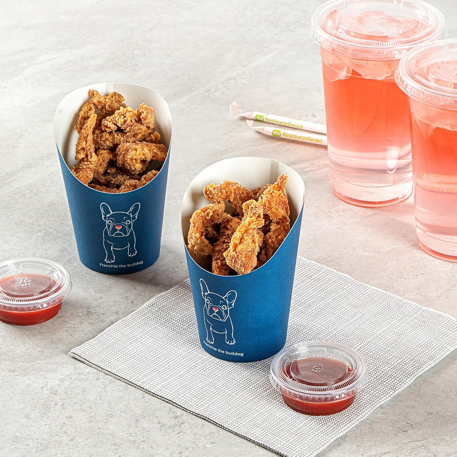 Restaurantware Bio Tek 12 Ounce French Fry Containers 100 Disposable Charcuter