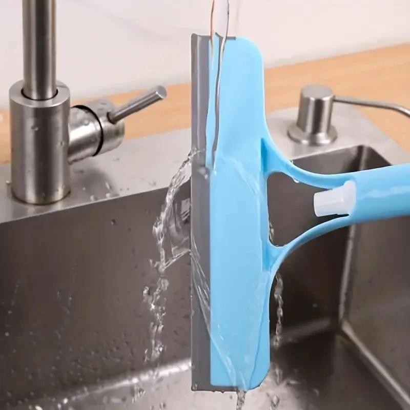 3-in-1 Shower Scraper Cleaner Bathrooms Glass Cleaning Mirror with Watering Can