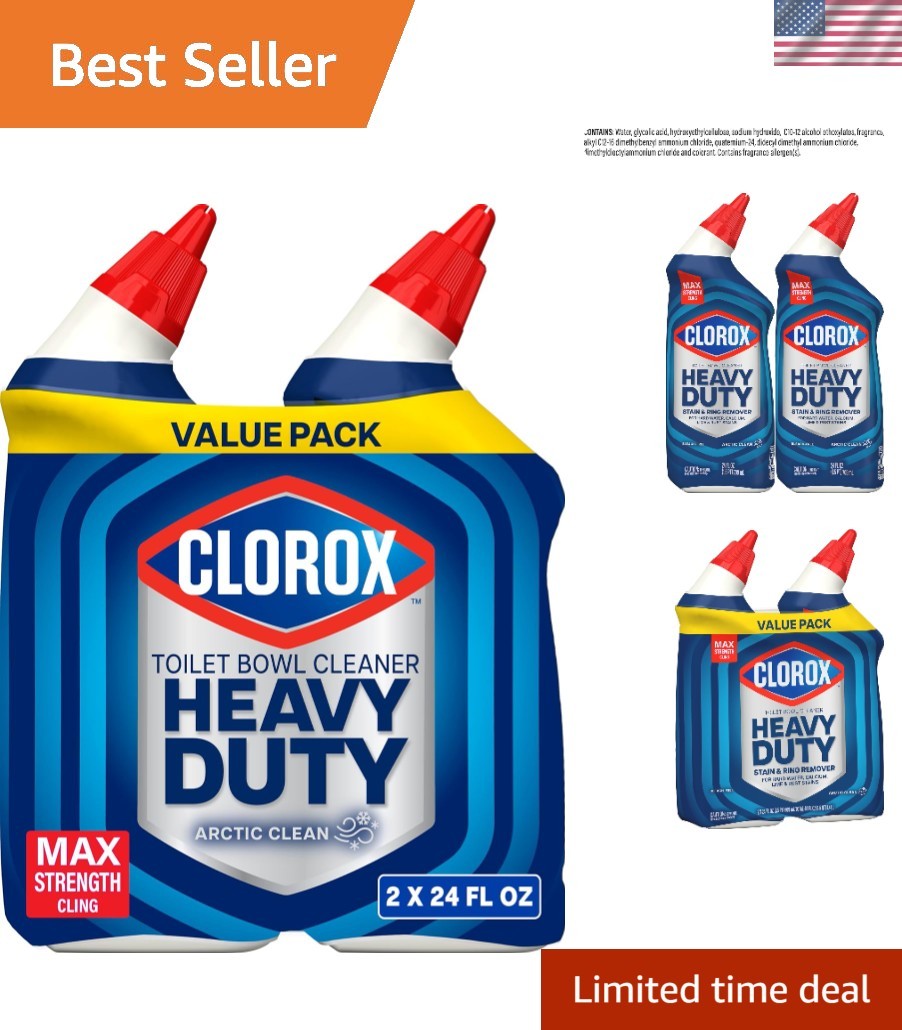 Toilet Bowl Cleaner with Deodorizing Arctic Clean Scent – Pack of 2, 24 Fl Oz