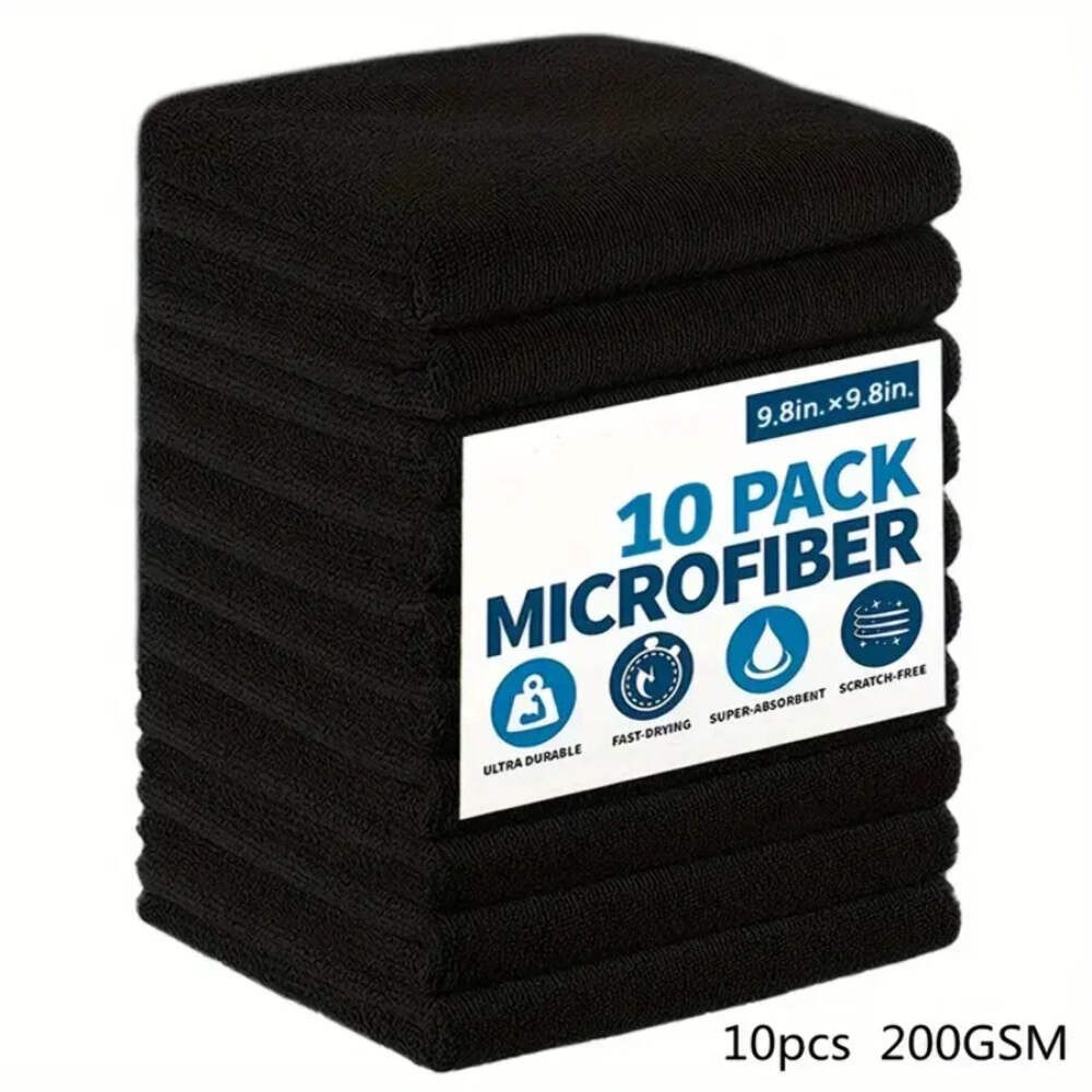 5/10/20PCS Microfiber Kitchen Towels Absorbent Cleaning Cloth Soft Reusable Rags