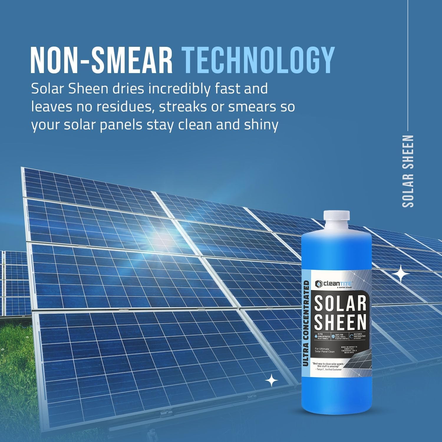 Solar Panel Cleaner 32 Oz Makes 128 G Super Concentrated Cleaning Solution Glass