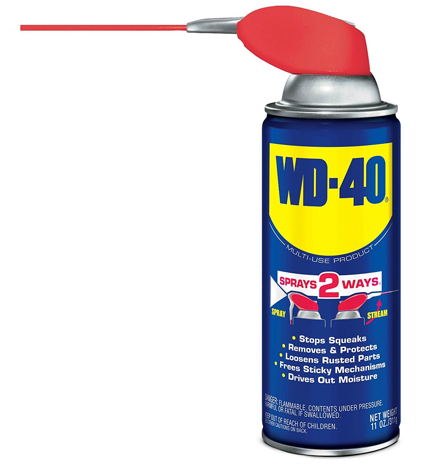 WD-40 11 oz. wd 40 SPRAYS 2 WAYS Lubricant Aerosol can 1,2,3,4
