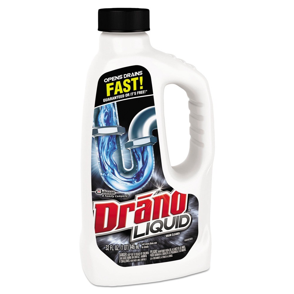 Drano 335712 32 oz Safety Cap Bottle Liquid Drain Cleaner (12/CT) New