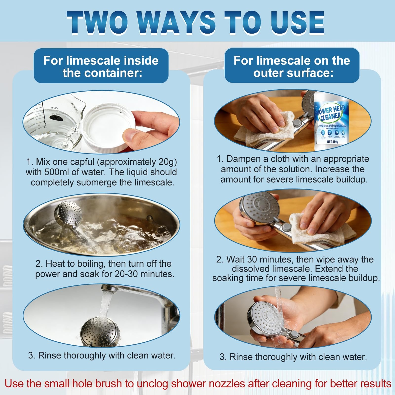 OverZyn 8.3 Oz Limescale Remover, Bathroom Descaler, Hard Water Cleaner