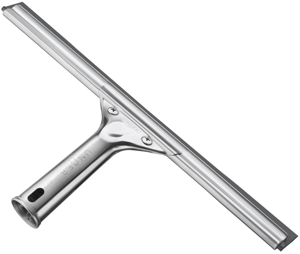 Unger Professional Stainless Steel Heavy-Duty Window and Glass Squeegee, 16″