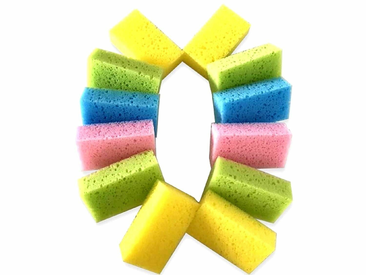 2 X 12 Pieces Shining Multi-Use Cleaning Sponge Kitchen Total 24 Pieces