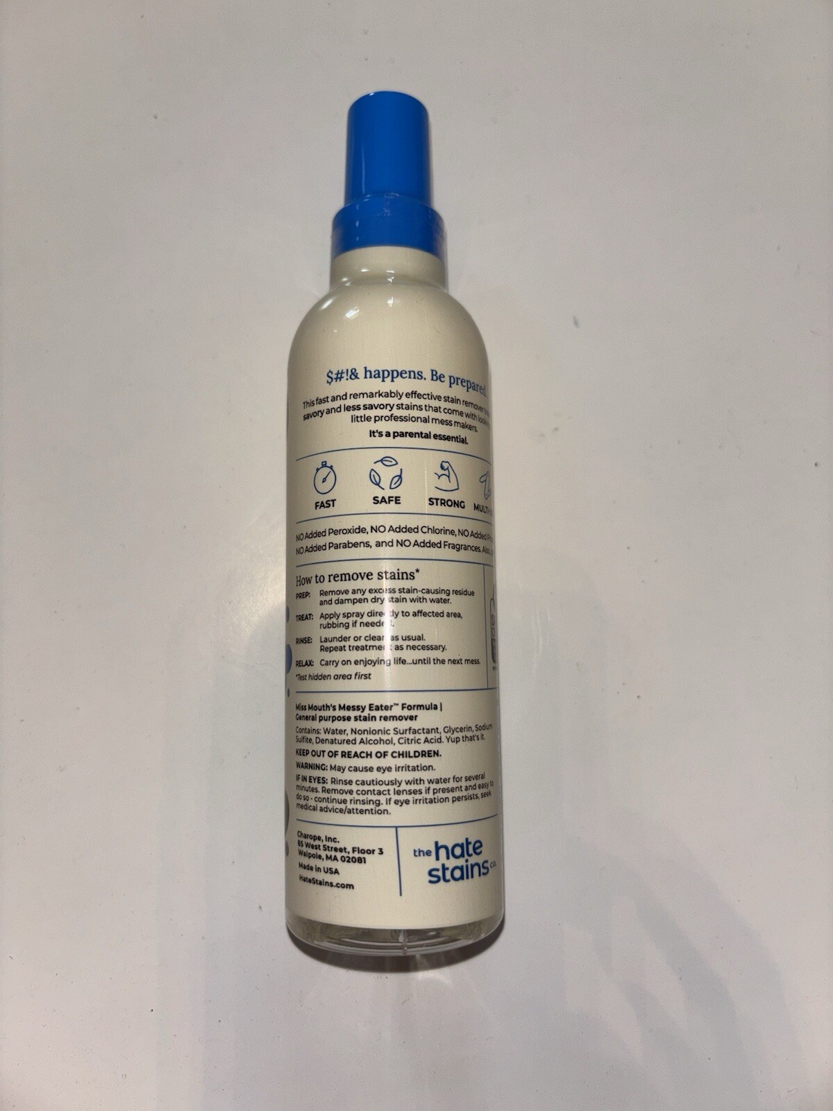The Hate Stains Co. Miss Mouth’s Messy Eater Stain Treater Spray – 4 fl oz