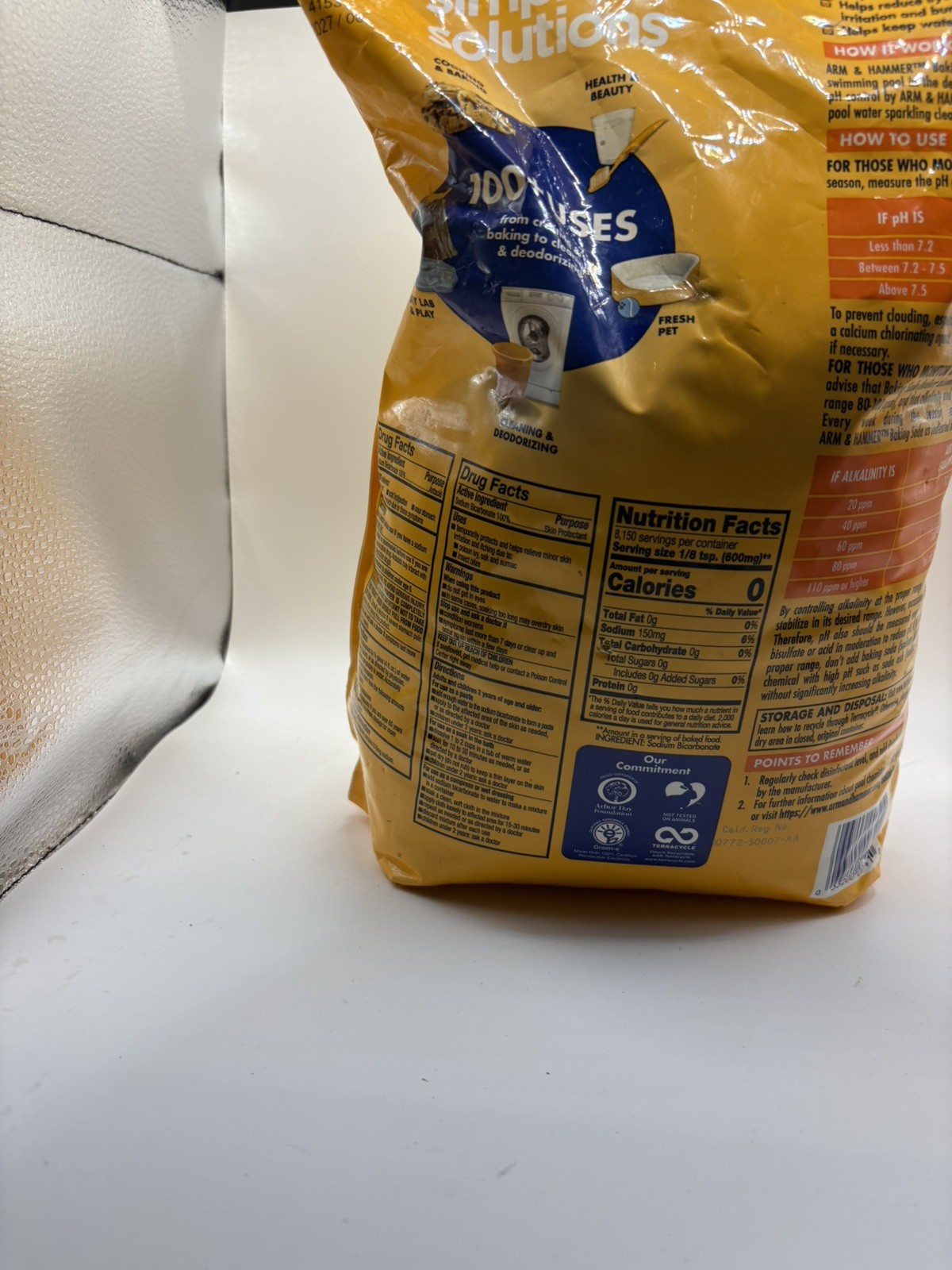 13.5 lbs. Arm & Hammer Pure Baking Soda – Pool laundry cleaner FOOD GRADE