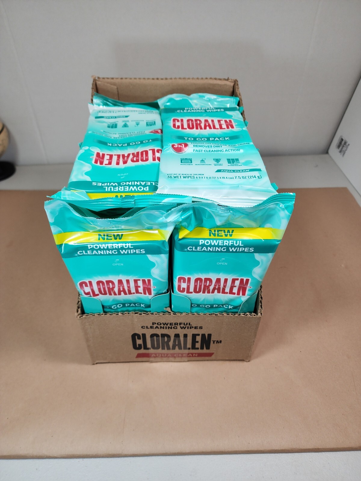 Box of Cloralen Powerful Cleaning Wipes (24 packs of 36) Tough on Grease & Grime