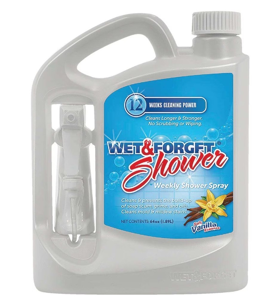 Wet & Forget Shower Cleaner Spray, Vanilla Scent, 64 oz