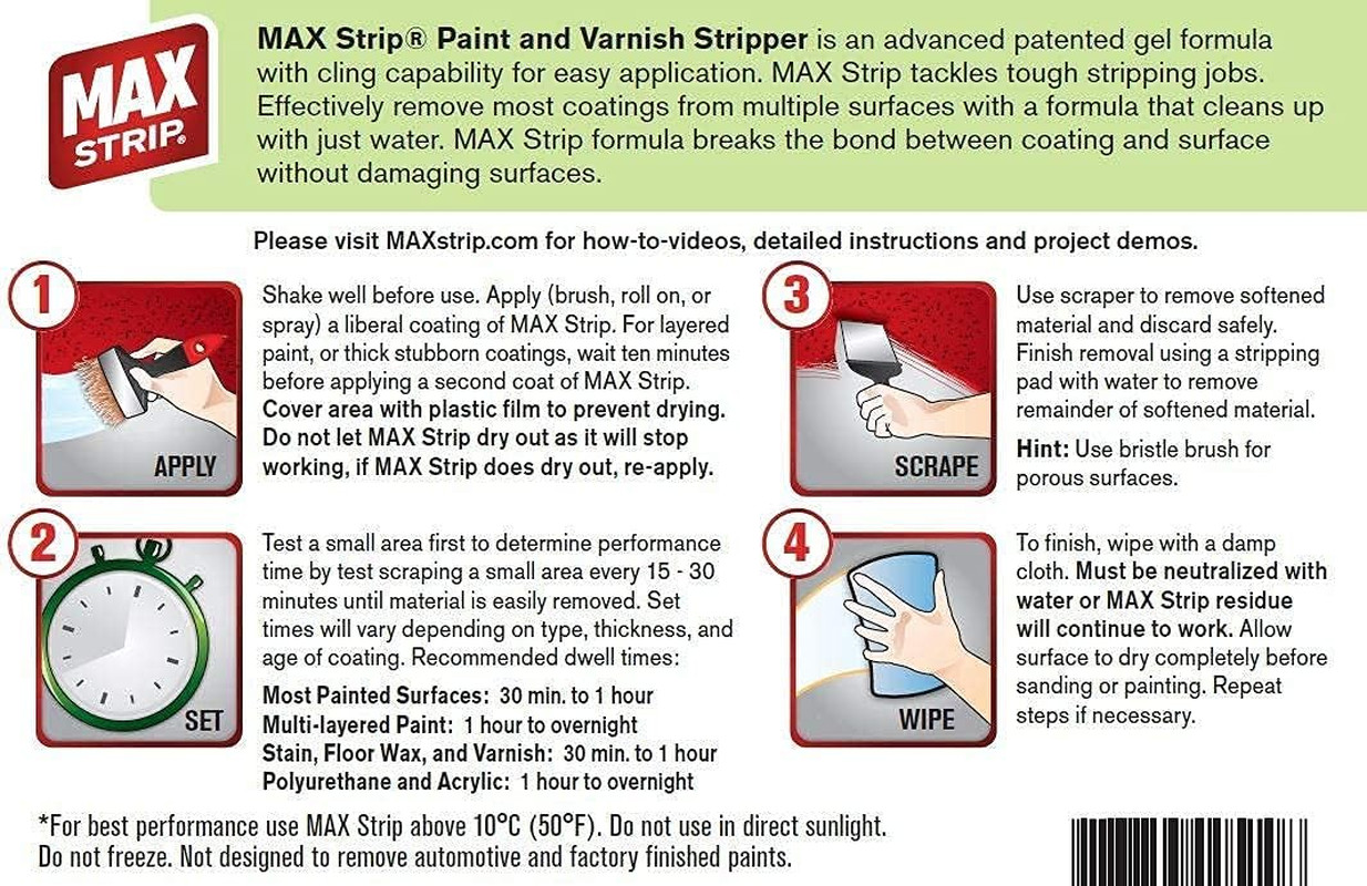 Professional Strength Paint and Varnish Stripper – 1 Gallon – Strips Paint, Late