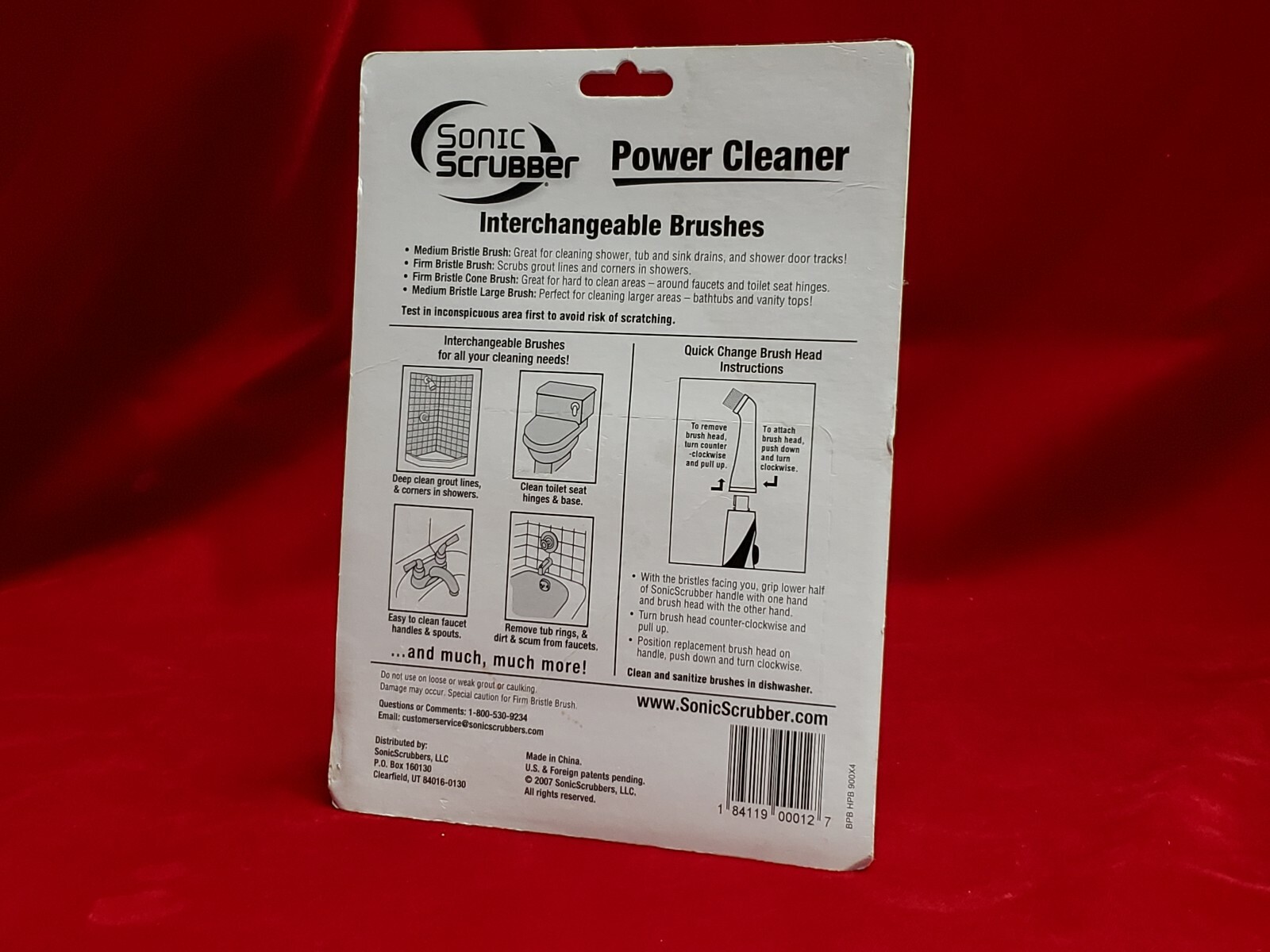 Sonic Scrubber Bathroom Power Cleaner Interchangeable Brushes (Brand New Sealed)